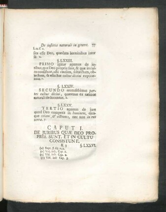 Caput I. De Iuribus Quae Deo Propria Sunt, Et In Cultu Consistunt