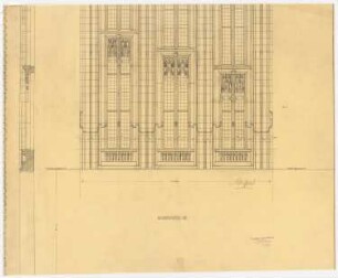 Warenhaus Wertheim, Leipziger Straße, Berlin 3. Bauabschnitt, Erweiterungsbau Voßstraße: Treppenhausturm an der Voßstraße