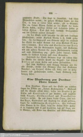 Eine Wanderung zum Dresdner Thore hinaus