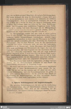 E. Optische Belichtungsmesser mit Vergleichslichtquelle