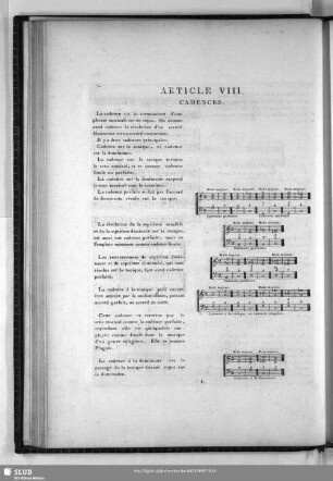 Article VIII. Cadences