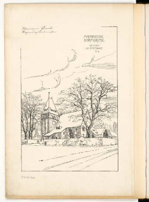 Märkische Dorfkirche Monatskonkurrenz Januar 1905: Perspektivische Ansicht