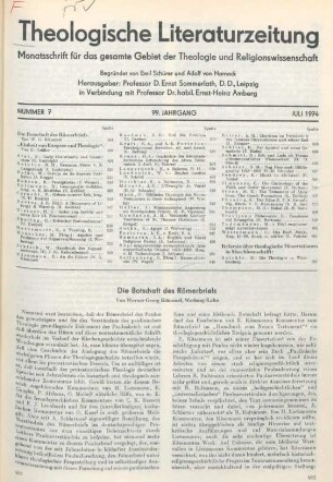 481-488 Die Botschaft des Römerbriefs