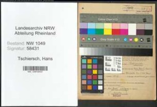 Entnazifizierung Hans Tschiersch , geb. 21.07.1889 (Lehrer)
