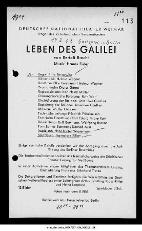 Leben des Galilei