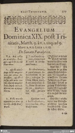 Evangelium Dominica XIX. post Trinitatis