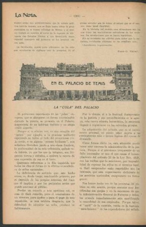En el palacio de Temis : La "cola" del palacio
