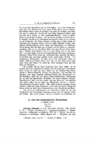 Aus der pädagogischen Fachpresse : (Schluß)