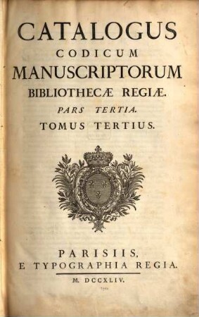 Catalogus codicum manuscriptorum Bibliothecae Regiae. 3