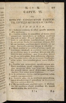 455-538, Caput. VI. De Effectu Conditionis Existentis, Eiusque Retrotractione
