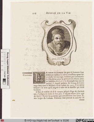 Bildnis Polidoro Caldara, gen. P. da Caravaggio
