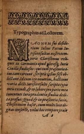 Theses ex Prioribus Pandectarum Iuris Civilis libris confectae : quae vice brevis commentarii utiliter legi possunt