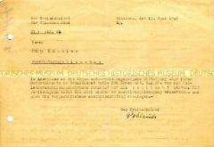 Mitteilung über den Status der Beurlaubung vom Lehrerausbildungskurs Glauchau für das laufende Schuljahr - Sachkonvolut