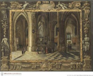 Das Innere der Antwerpener Liebfrauenkathedrale am Abend