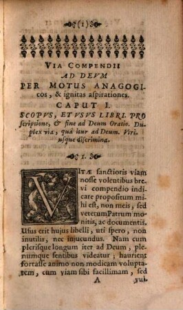 Via Compendii Ad Deum, Per Motus Anagogicos, Et Orationes Jaculatorias : Liber Isagogicvs Ad Mysticam Theologiam