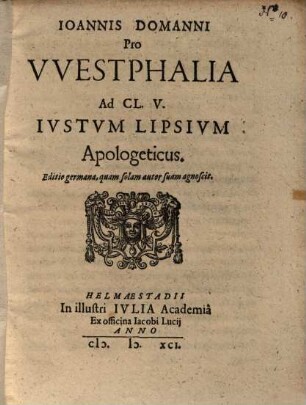 Pro Westphalia ad Iustum Lipsium Apologeticus