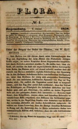Flora oder allgemeine botanische Zeitung. 41 = N.R., Jg. 16. 1858