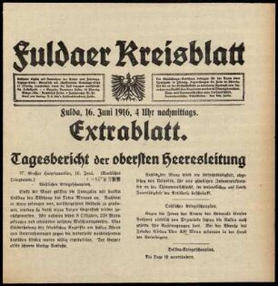 Ausgabe vom Freitag, den 16. Juni 1916.