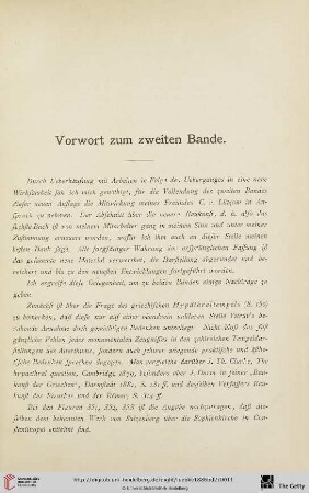 Vorwort zum zweiten Bande