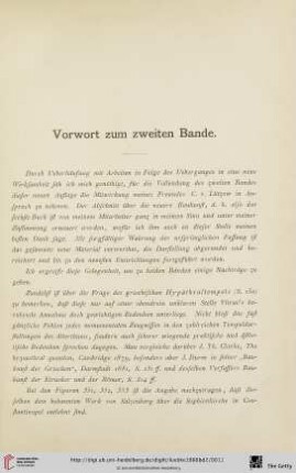 Vorwort zum zweiten Bande