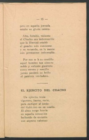 El ejercito del Chacho