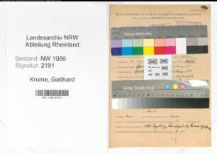 Entnazifizierung Gotthard Krome , geb. 17.10.1903 (Gaertner)