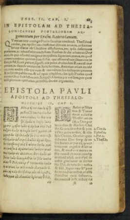 In Epistolam Ad Thessalonicenses Posteriorem Argumentum ...