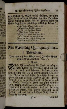 Am Sonntag Quinquagesim⁠æ.