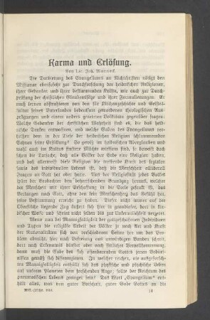 Karma und Erlösung