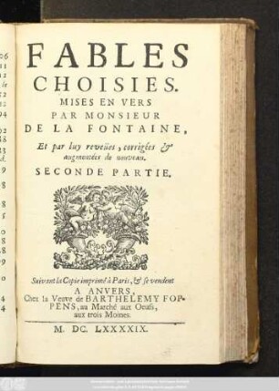 Pt. 2: Fables Choisies : Mises En Vers