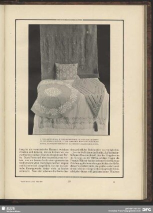 Gebatikte Vorhänge, Kissen und Decken