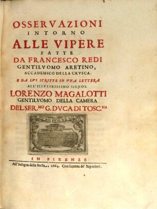 Osservazioni intorno alle Vipere