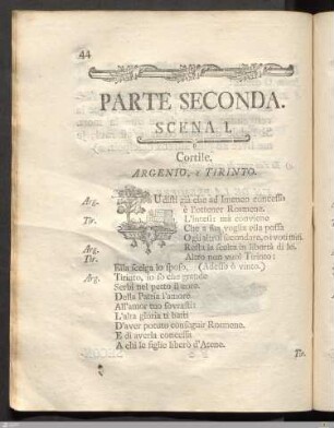 Parte Seconda. / Seconde Partie.