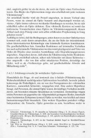 1.4.2.1 Erklärungsversuche für mehrfaches Opferwerden