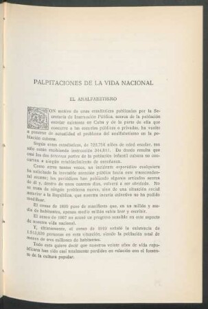 Palpitaciones de la vida nacional