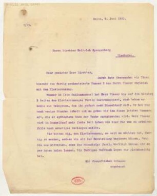 Brief an Heinrich Spangenberg : 09.06.1920
