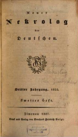Neuer Nekrolog der Deutschen. 3,2, 3,2. 1825 (1827)