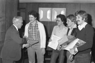 Berufswettkampf ´78 des Deutschen Handels- und Industrieangestelltenverbands DHV für Jungkaufleute und Auszubildende im Wirtschaftsgymnasium Karlsruhe (Friedrich-List-Schule)