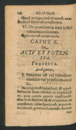 Caput X. De Actu Et Potentia.