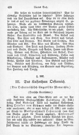 III. Das Kaiserthum Oesterreich