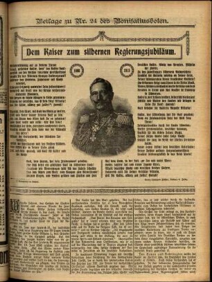 Zweite Ausgabe vom Sonntag, den 15. Juni 1913.