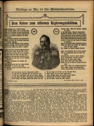 Zweite Ausgabe vom Sonntag, den 15. Juni 1913.