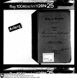 Diarium über die Vorfälle während der Sedisvakanz [Verfasser Zacharias Möser] Besitzvermerk: "ad scrinia privata J. Möseri]