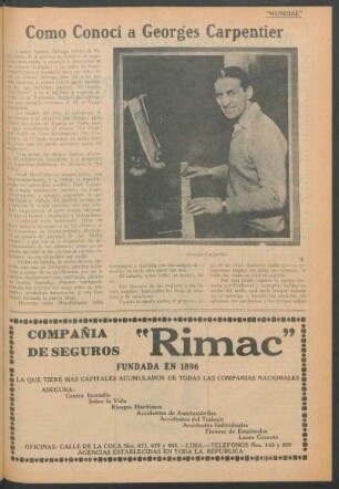 Como conocí a Georges Carpentier