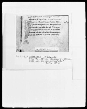 Paulus Apostolus, Epistulae cum glossis — Initiale P (aulus), Folio 99 recto