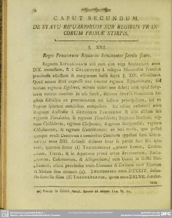 Caput Secundum. De Statu Ripuariorum Sub Regibus Francorum Primae Stirpis