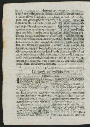 Cap. I. Generalia exhibens.