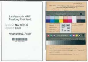 Entnazifizierung Anton Koessendrup , geb. 20.07.1907 (Arzt)