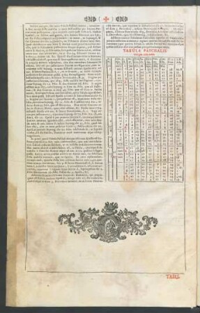 Tabula Paschalis antiqua refomata