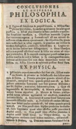 Conclusiones Ex Universa Philosophia.